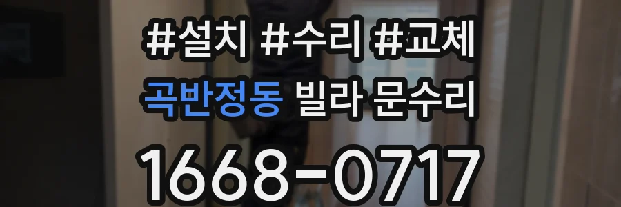 곡반정동 빌라 문수리