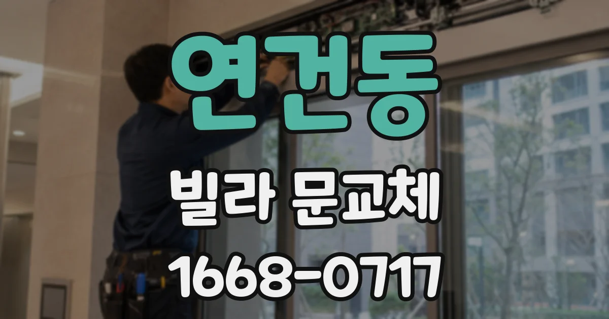 연건동 빌라 문교체