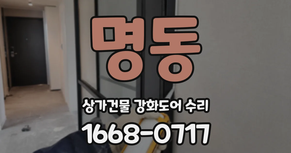 명동 상가건물 강화도어 수리