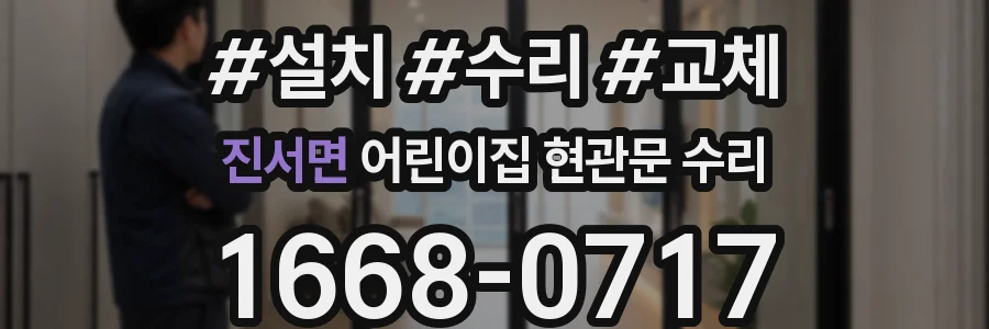 진서면 어린이집 현관문 수리