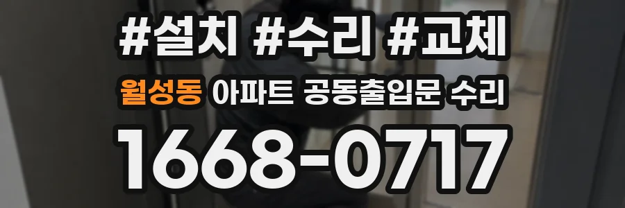 월성동 아파트 공동출입문 수리