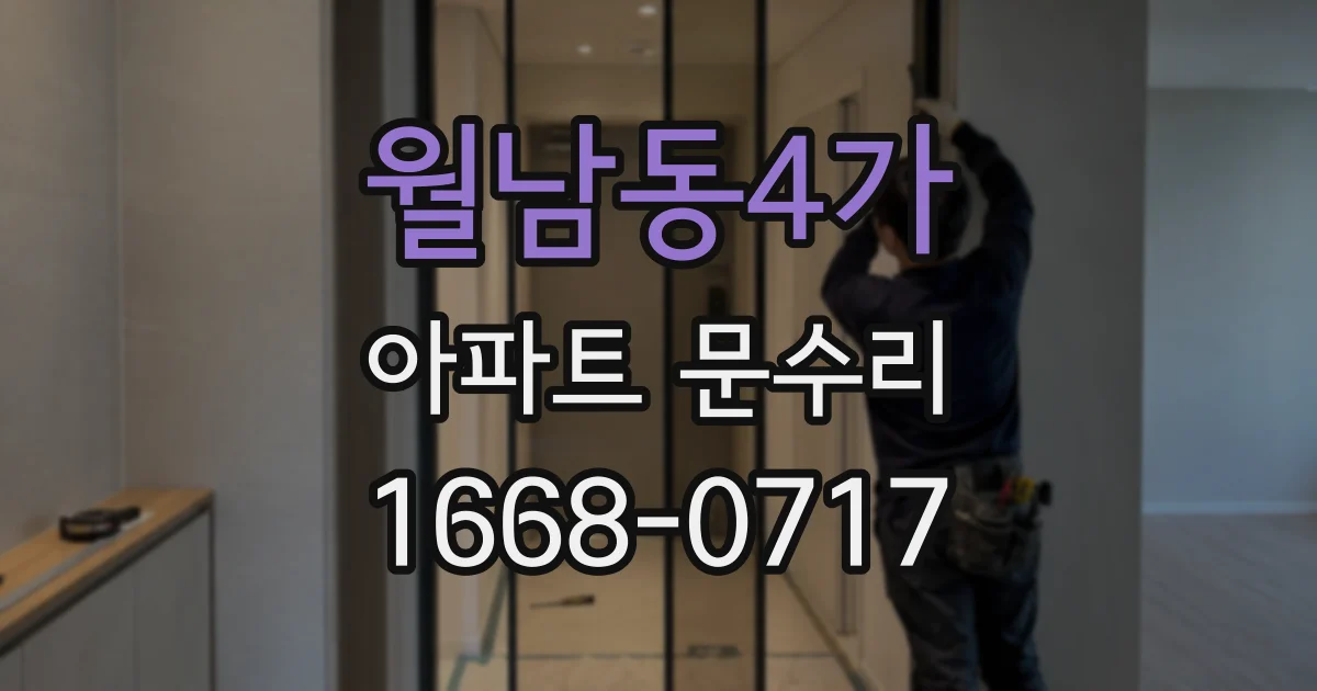 월남동4가 아파트 문수리