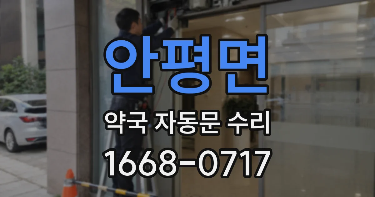 안평면 약국 자동문 수리