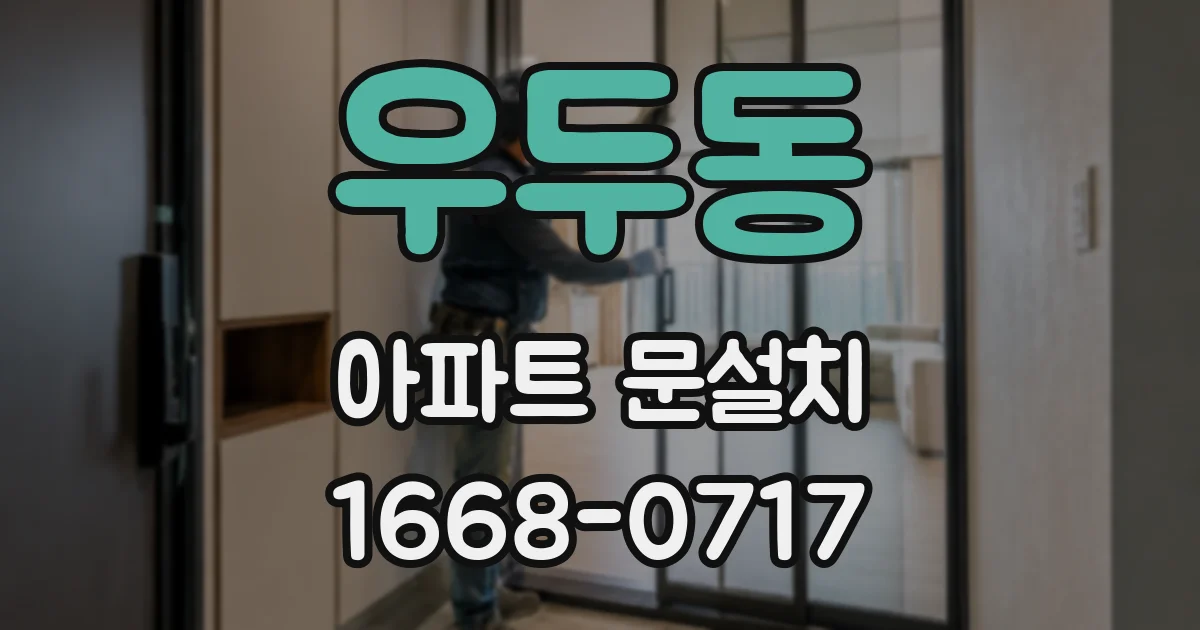 우두동 아파트 문설치