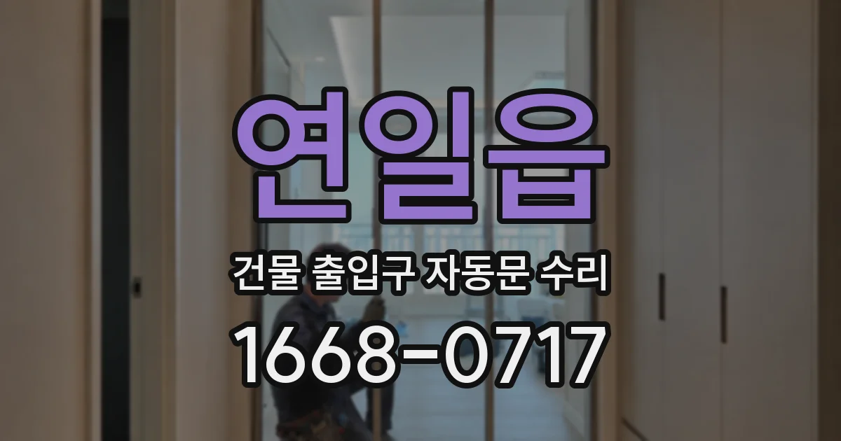 연일읍 건물 출입구 자동문 수리