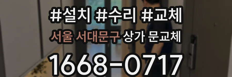 서울 서대문구 상가 문교체