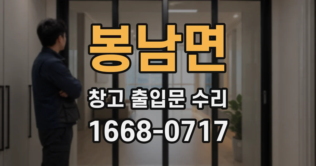 봉남면 창고 출입문 수리