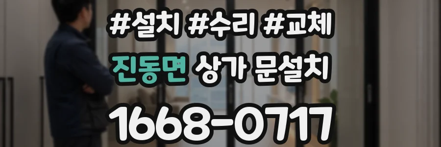 진동면 상가 문설치