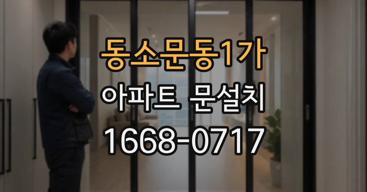 동소문동1가 아파트 문설치
