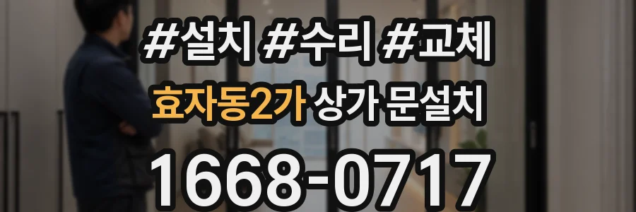효자동2가 상가 문설치