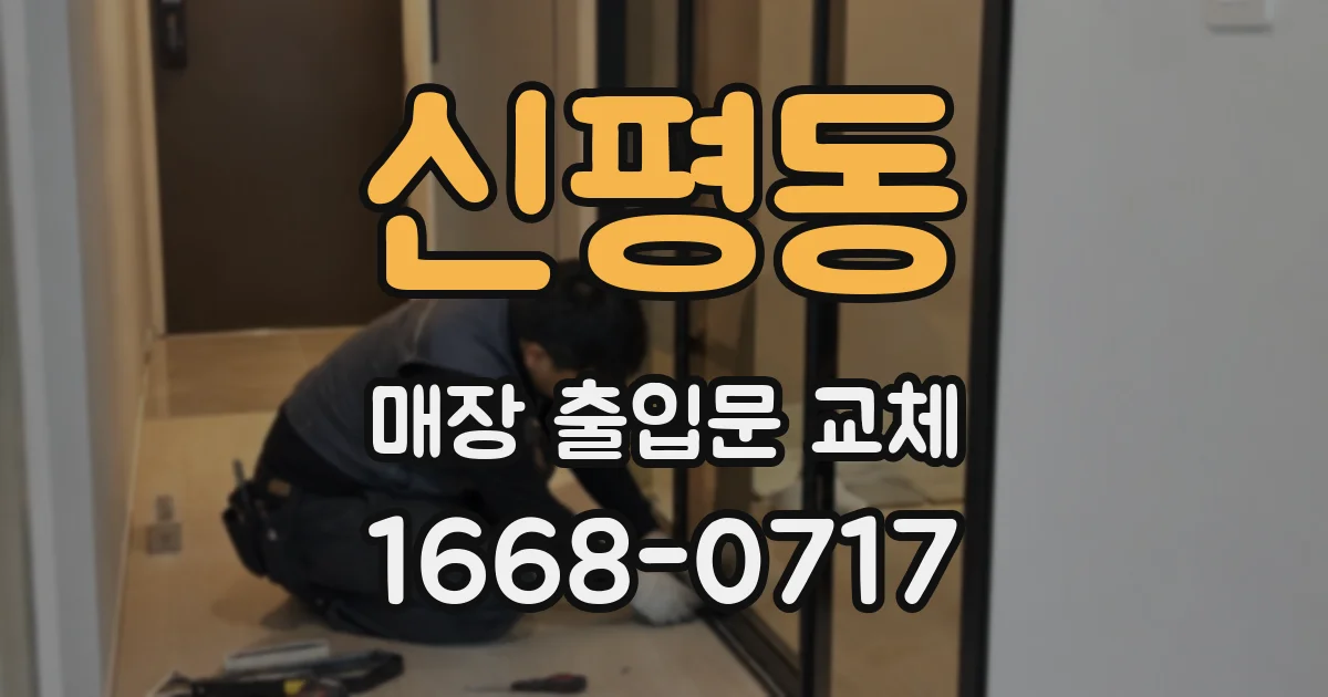 신평동 매장 출입문 교체