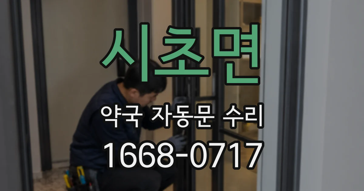 시초면 약국 자동문 수리