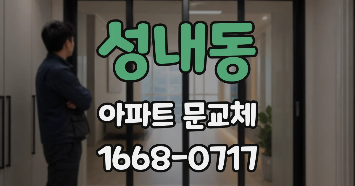 성내동 아파트 문교체