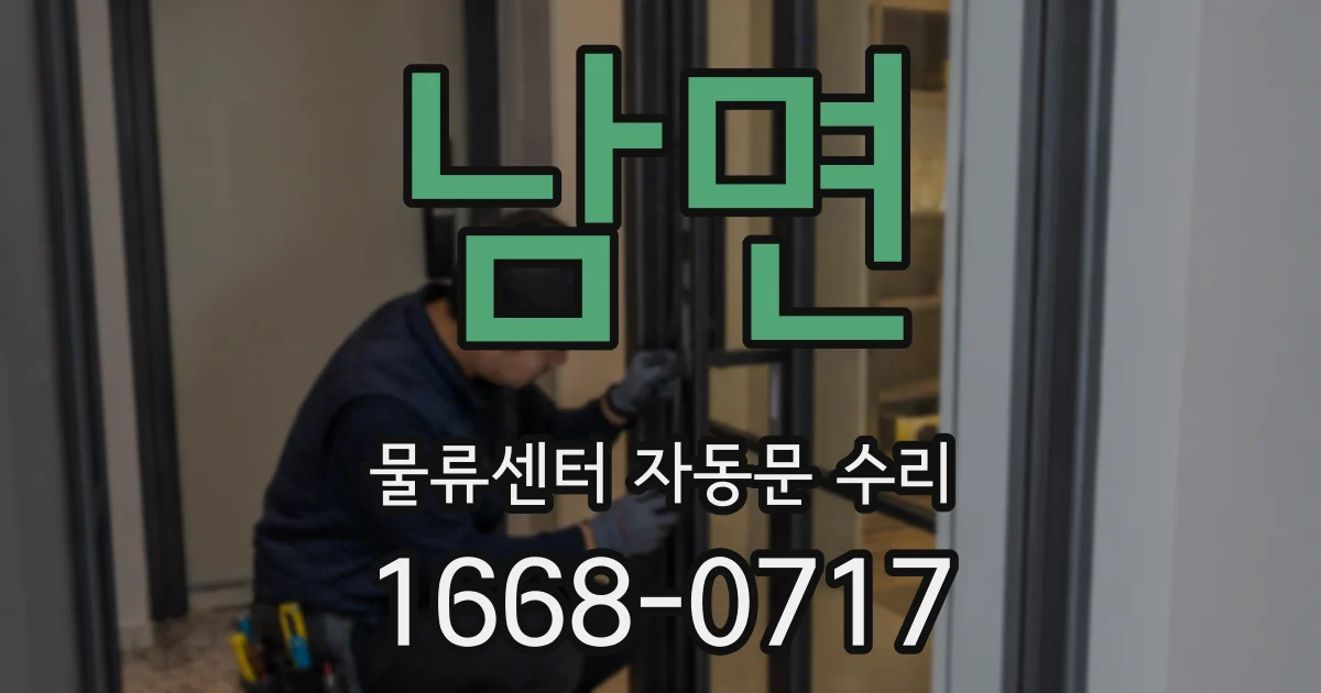 남면 물류센터 자동문 수리