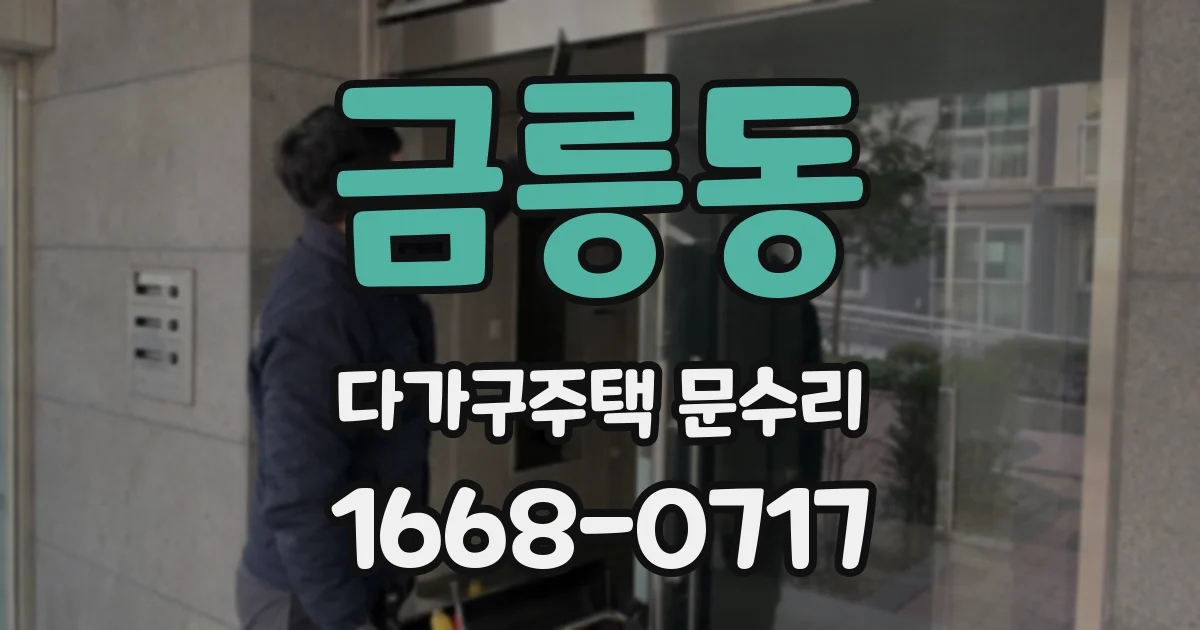 금릉동 다가구주택 문수리