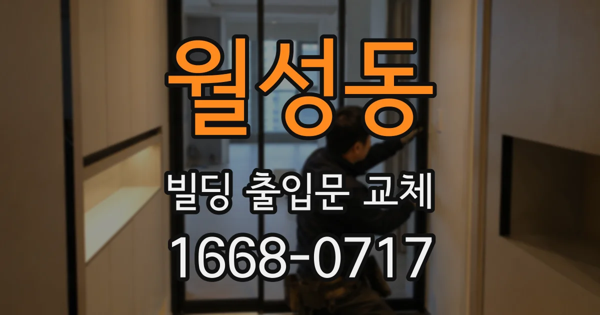월성동 빌딩 출입문 교체