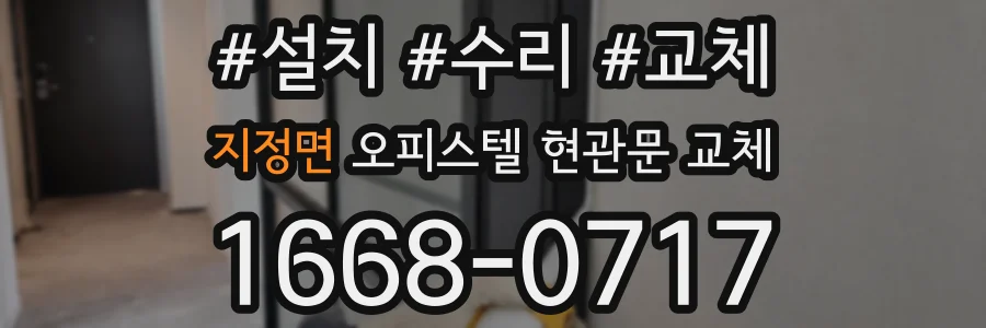 지정면 오피스텔 현관문 교체
