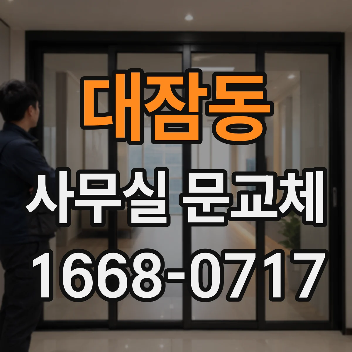 대잠동 사무실 문교체
