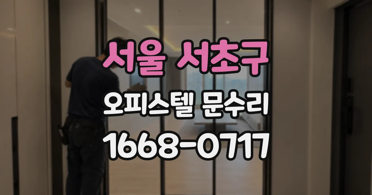 서울 서초구 오피스텔 문수리