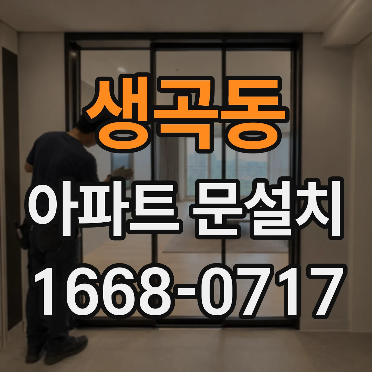 생곡동 아파트 문설치