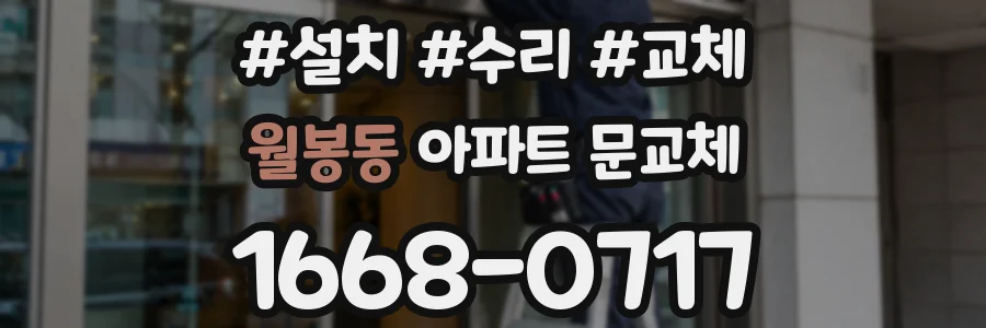 월봉동 아파트 문교체