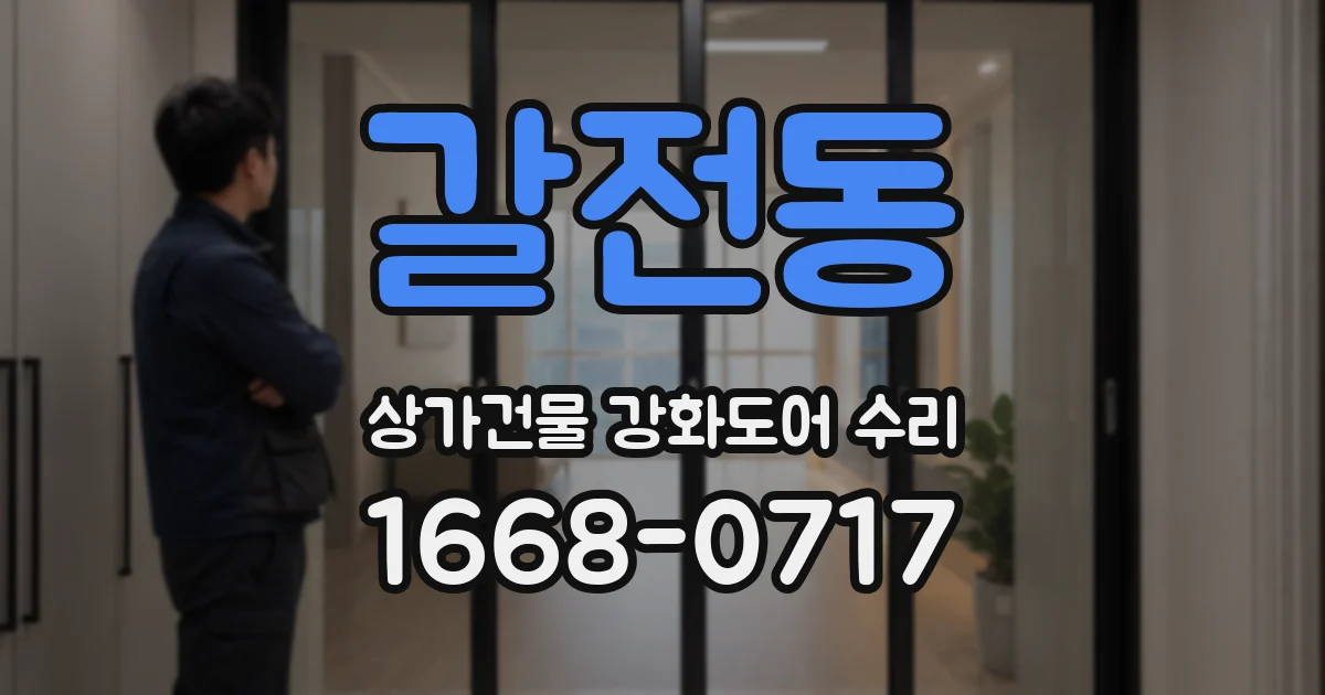 갈전동 상가건물 강화도어 수리