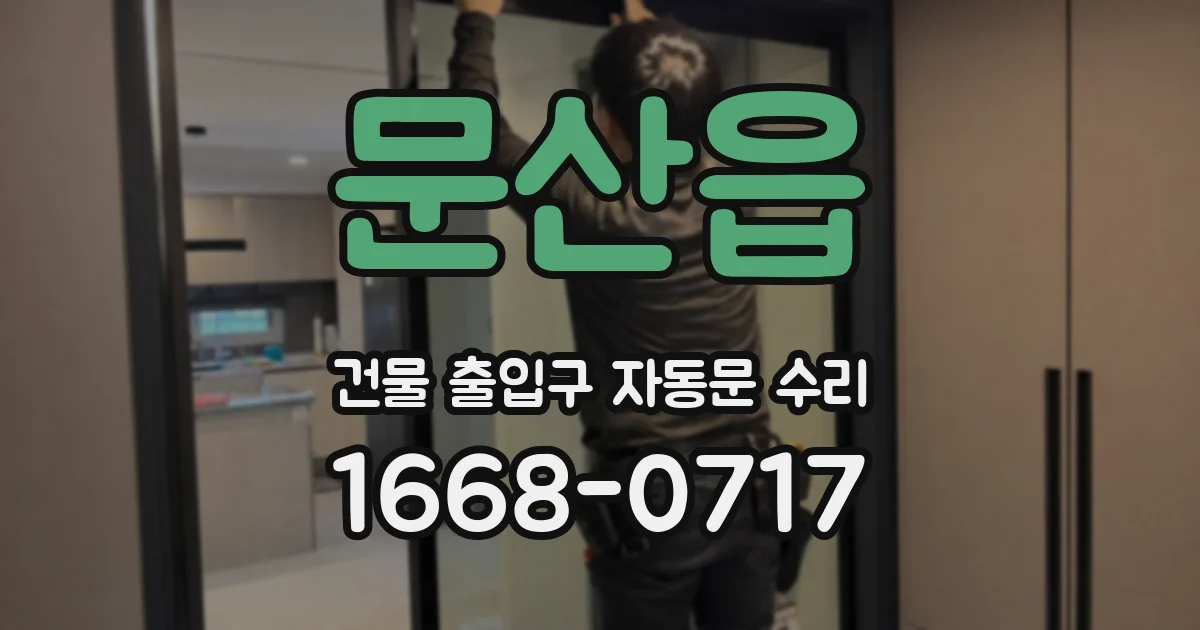 문산읍 건물 출입구 자동문 수리