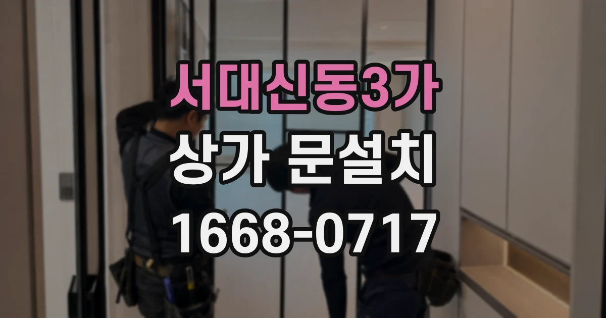 서대신동3가 상가 문설치