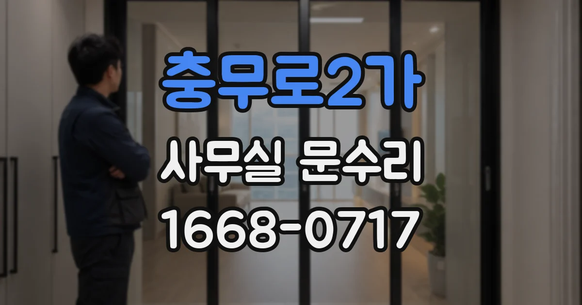 충무로2가 사무실 문수리