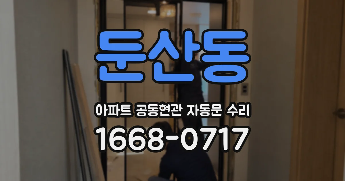 둔산동 아파트 공동현관 자동문 수리