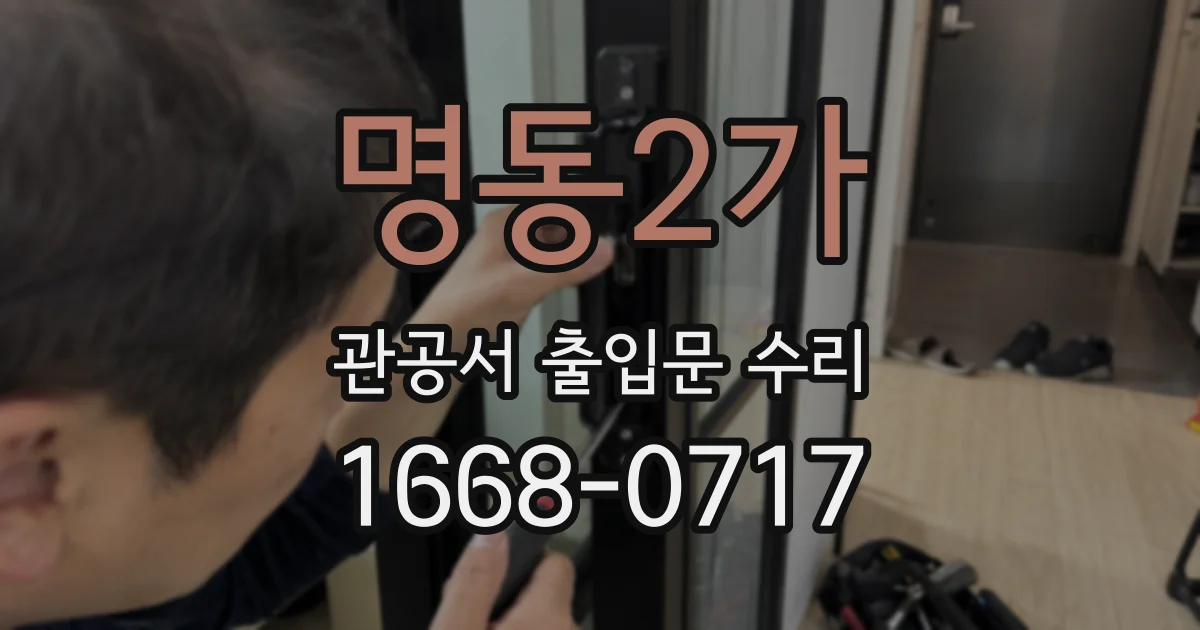 명동2가 관공서 출입문 수리