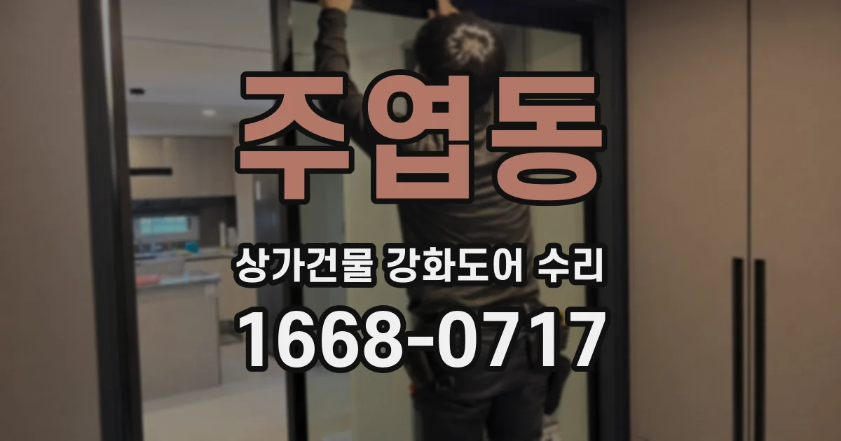 주엽동 상가건물 강화도어 수리