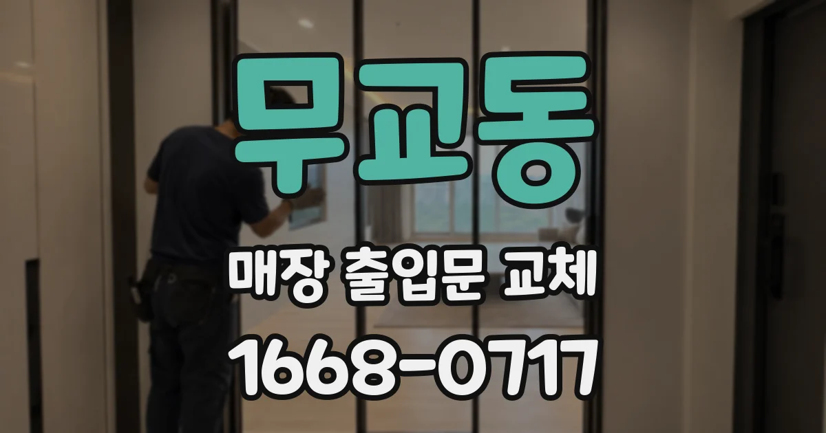 무교동 매장 출입문 교체