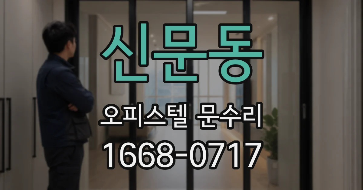 신문동 오피스텔 문수리