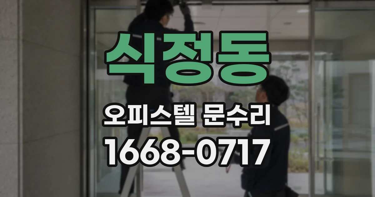 식정동 오피스텔 문수리
