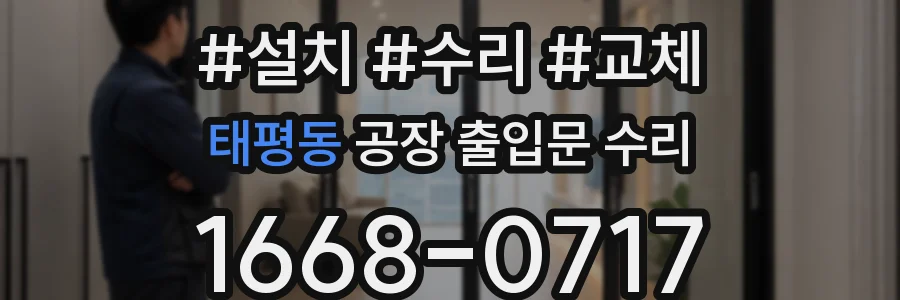 태평동 공장 출입문 수리
