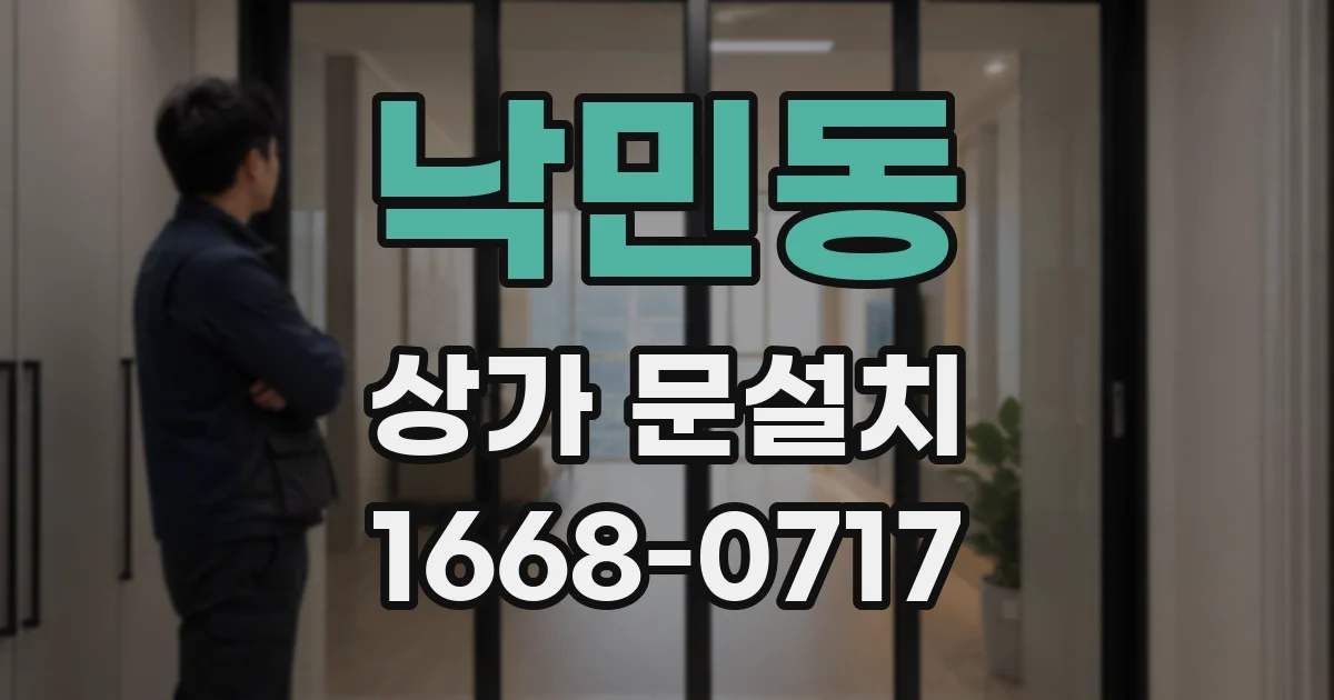 낙민동 상가 문설치