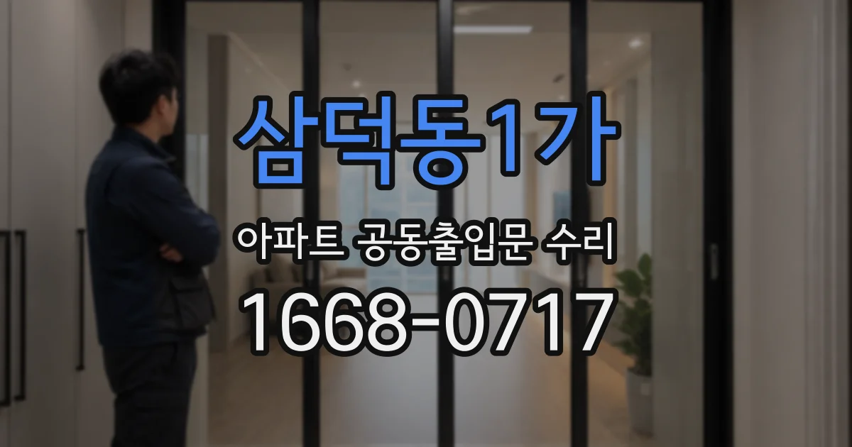 삼덕동1가 아파트 공동출입문 수리