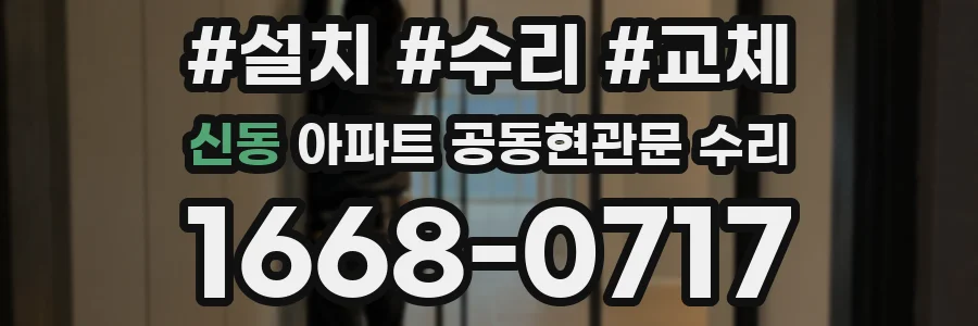 신동 아파트 공동현관문 수리