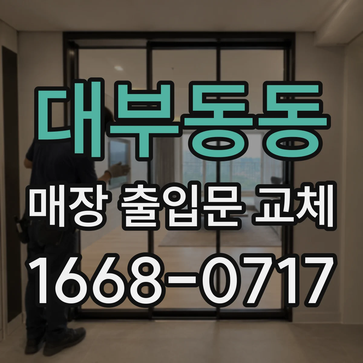 대부동동 매장 출입문 교체