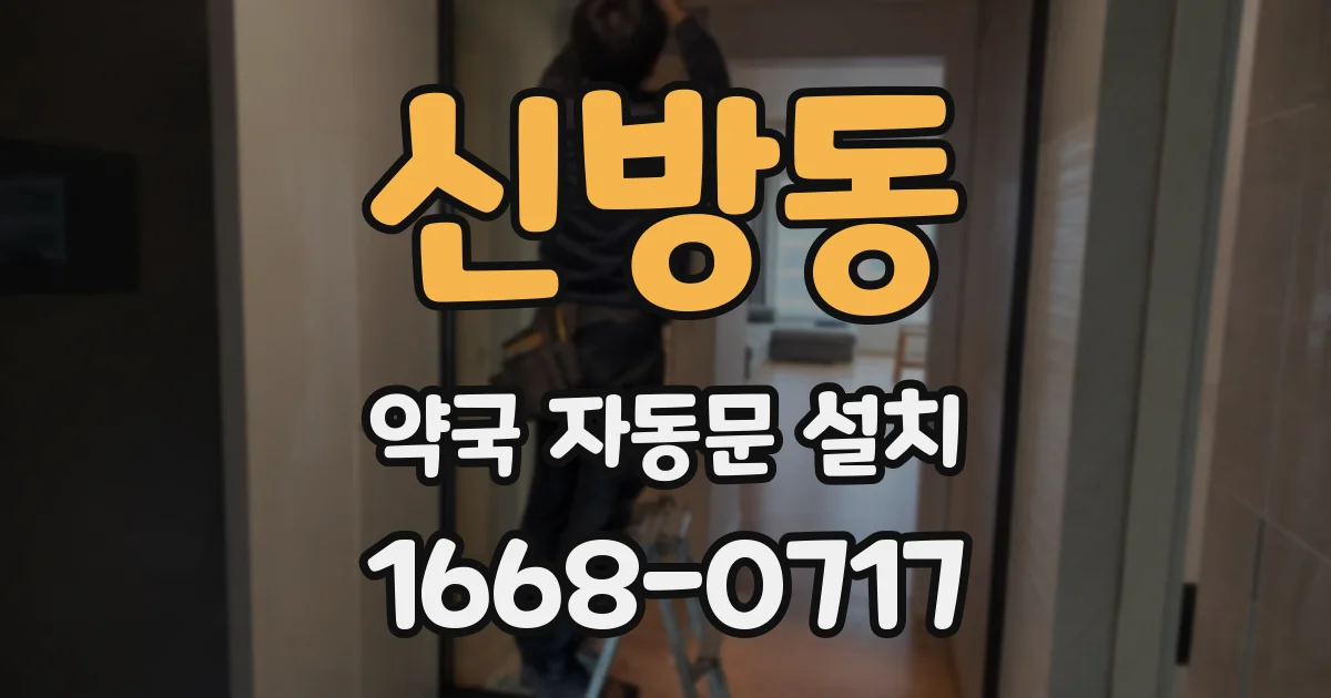 신방동 약국 자동문 설치