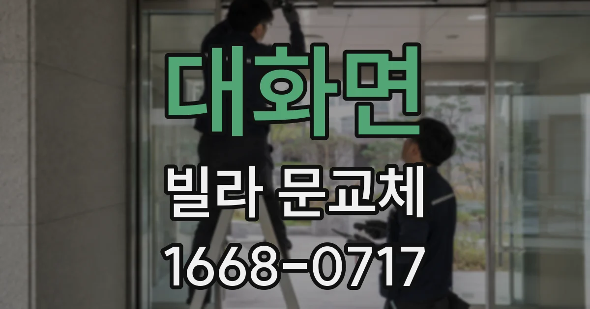 대화면 빌라 문교체