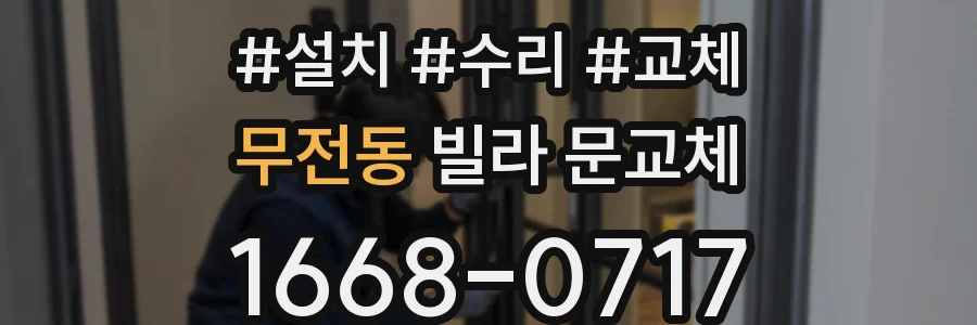 무전동 빌라 문교체