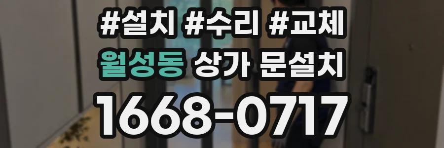 월성동 상가 문설치