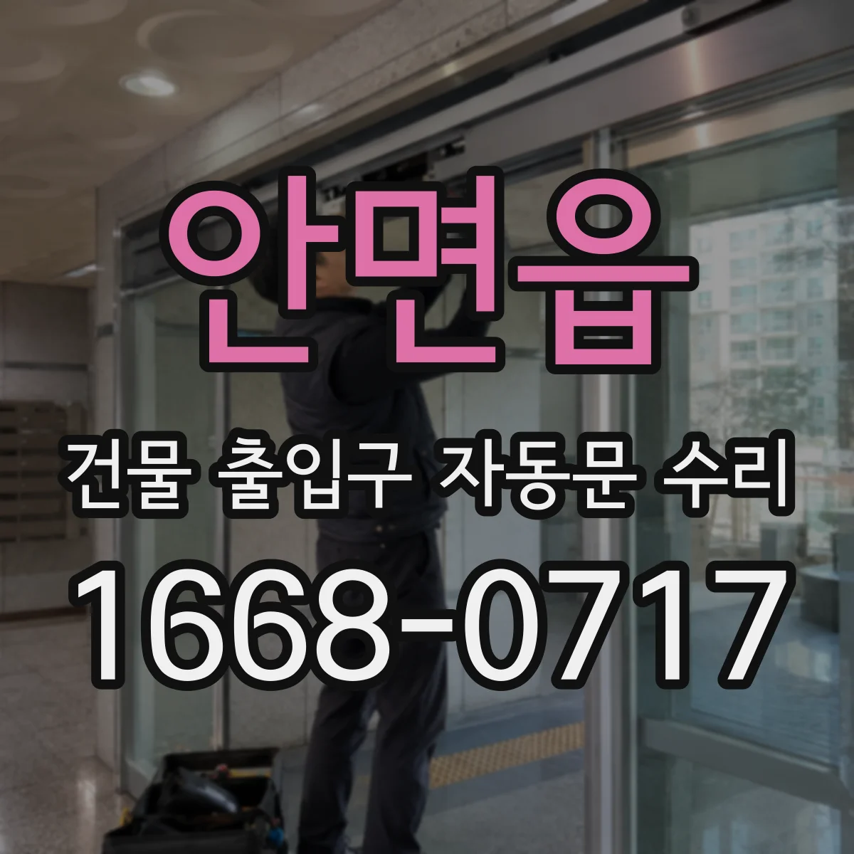 안면읍 건물 출입구 자동문 수리