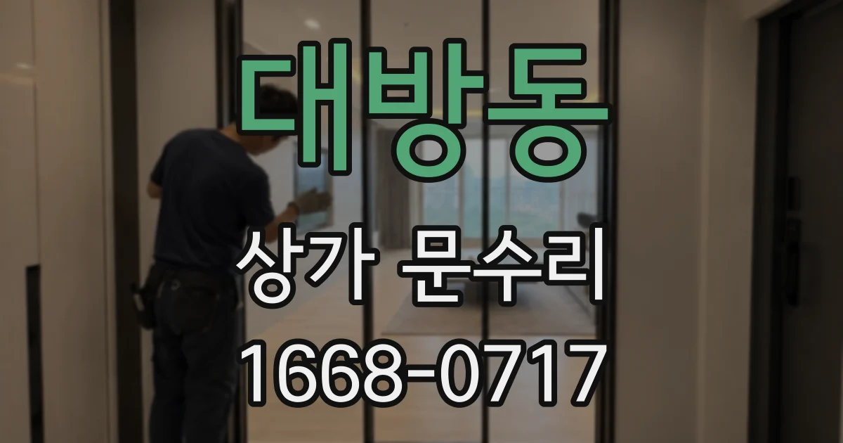대방동 상가 문수리