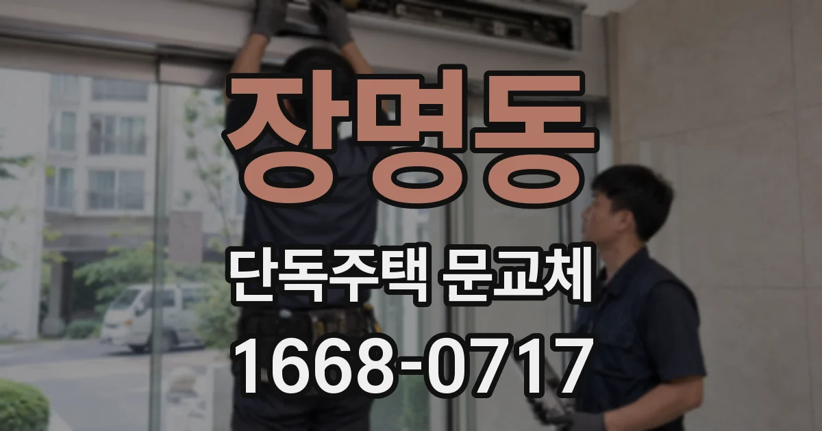 장명동 단독주택 문교체