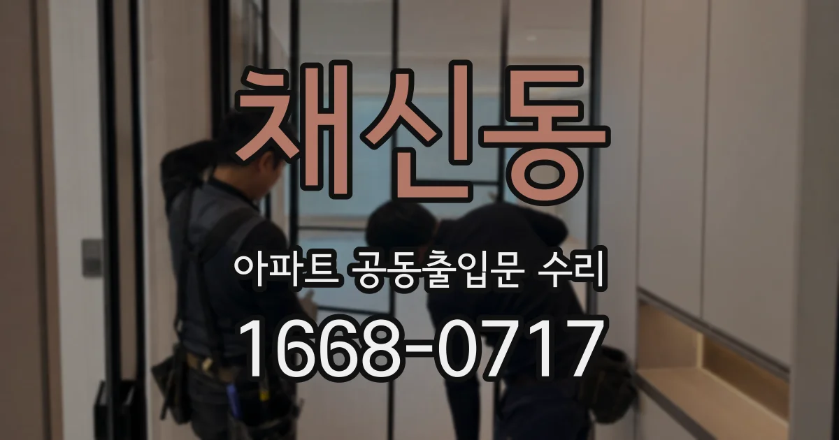 채신동 아파트 공동출입문 수리