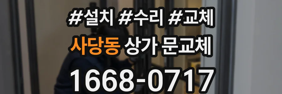 사당동 상가 문교체