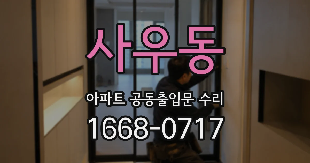 사우동 아파트 공동출입문 수리